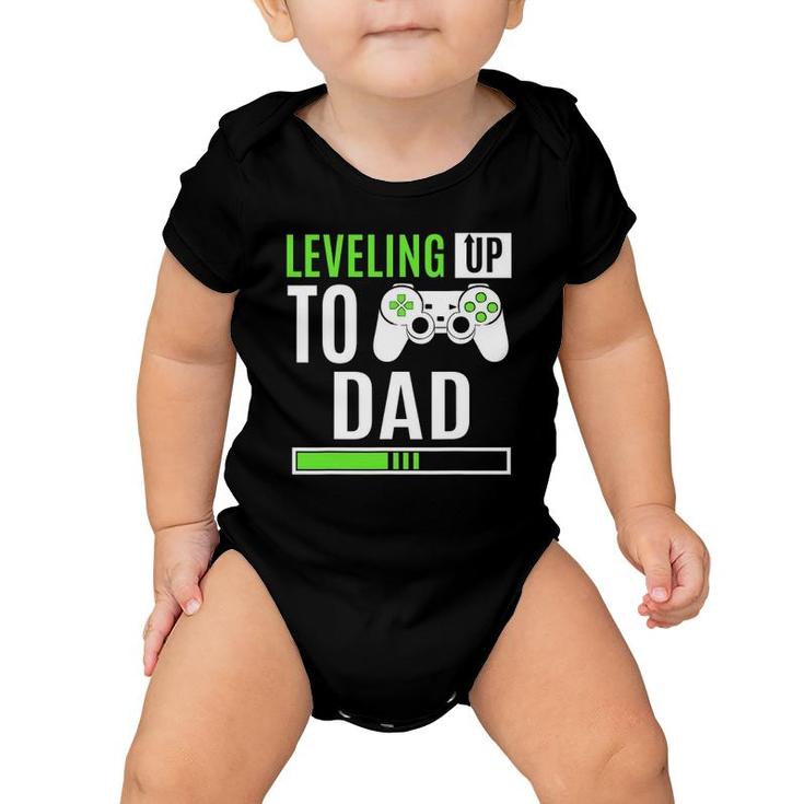 Leveling Up To Dad Gaming Baby Gender Reveal Announcement Baby Onesie