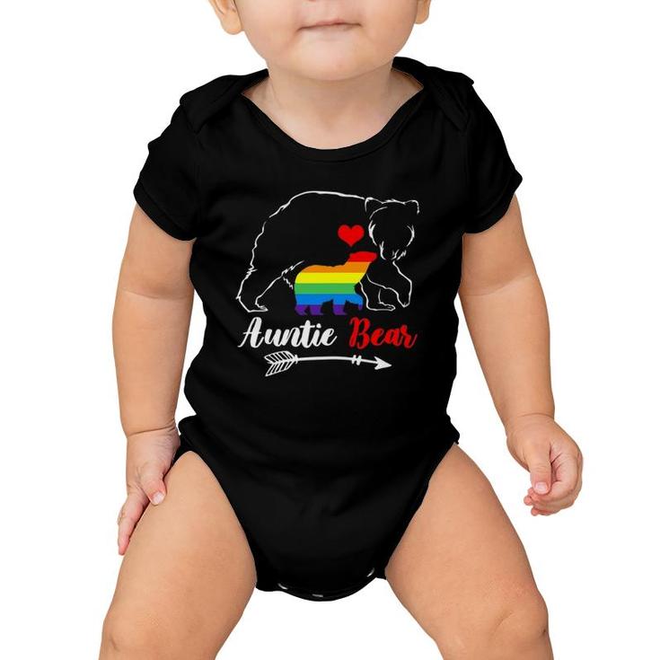 Lgbt Auntie Bear Aunt Gay Pride Proud Mom Mother's Day Baby Onesie