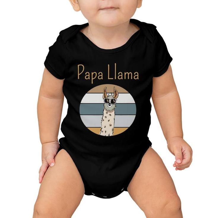 Llama Dad Matching Papa Alpaca Lover Father's Day Gift Baby Onesie