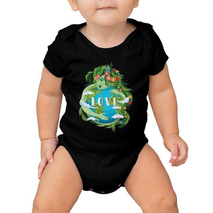 Love Mother Earth Day Save Our Planet Environment Green Baby Onesie