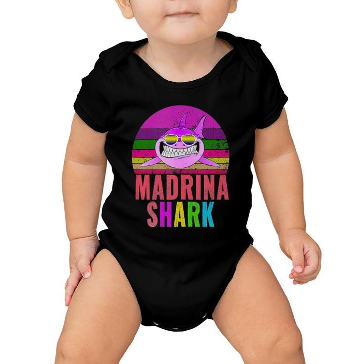 Madrina Shark Funny Spanish Godmother Vintage Baby Onesie