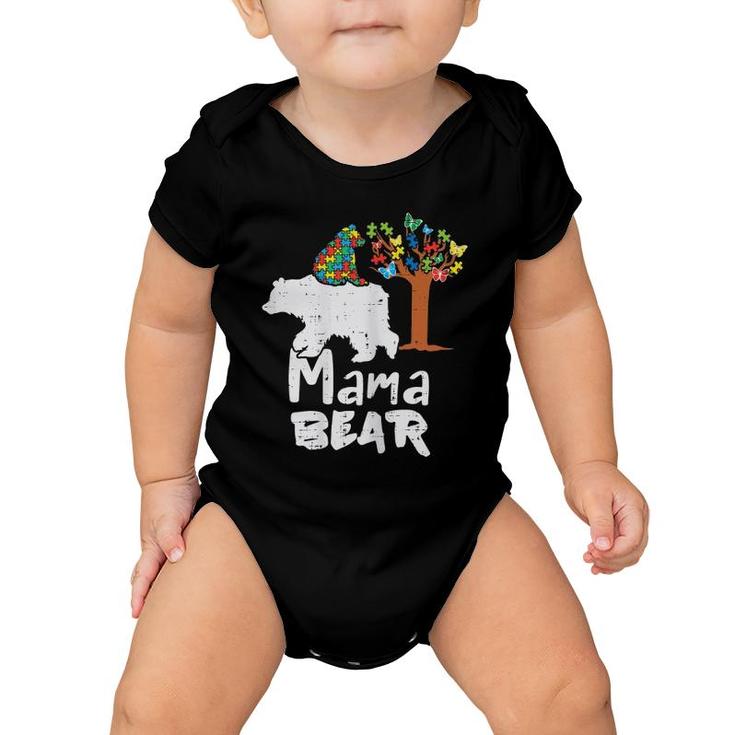 Mama Bear Puzzle Mother's Day Autism Awareness Mom Mama Women Baby Onesie