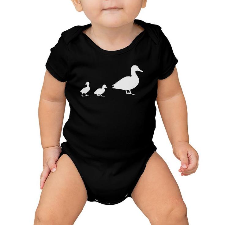 Mama Duck 2 Ducklings  Animal Family Mothers Day Baby Onesie