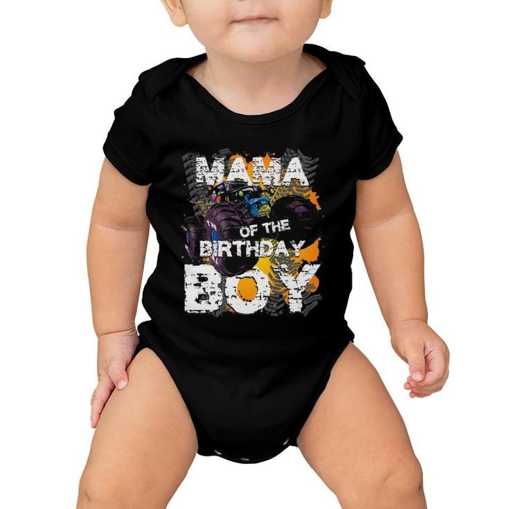 Mama Of The Birthday Boy Monster Truck Matching Family Baby Onesie