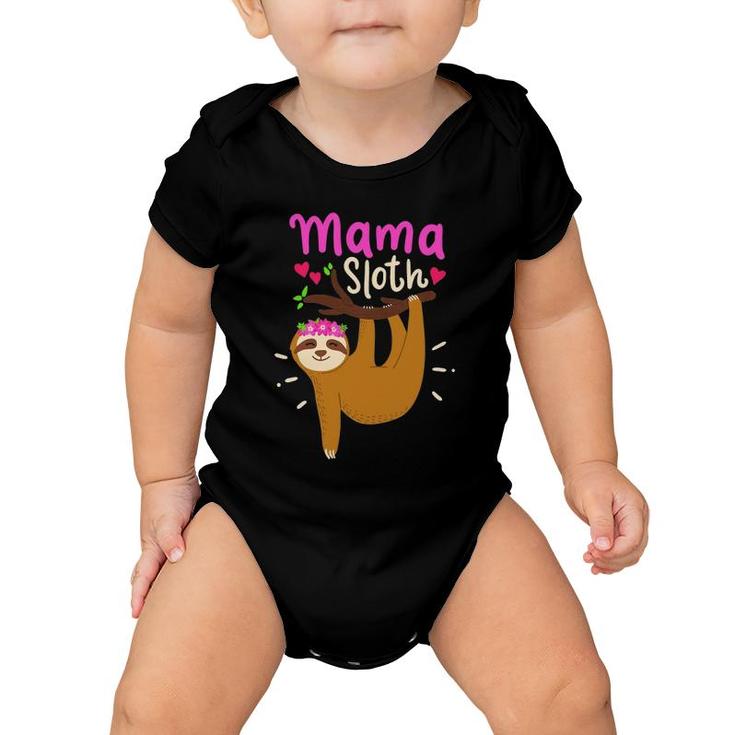 Mama Sloth Lazy Spirit Animal Mom Family Matching Costume Baby Onesie