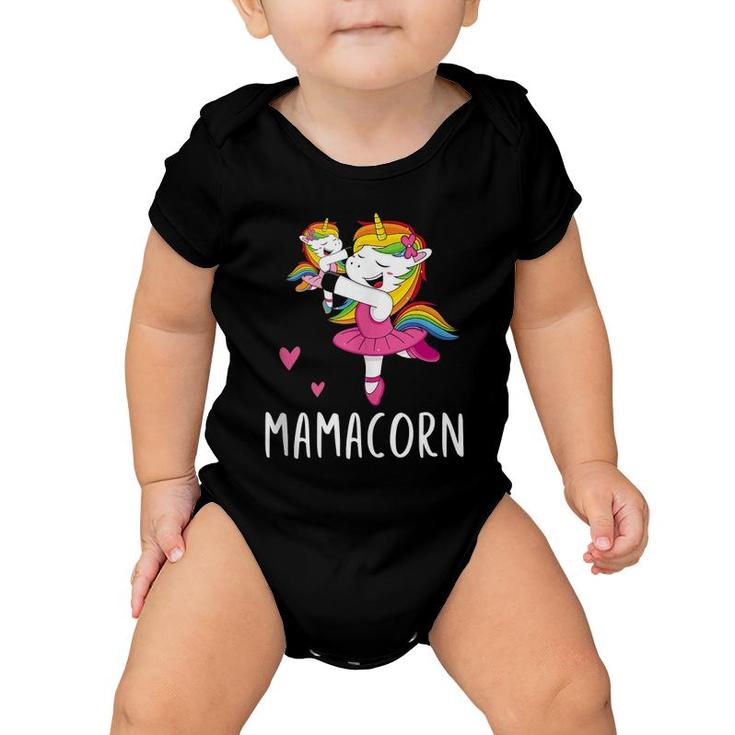 Mamacorn Unicorn Mama Ballerina Mother's Day Gift Baby Onesie