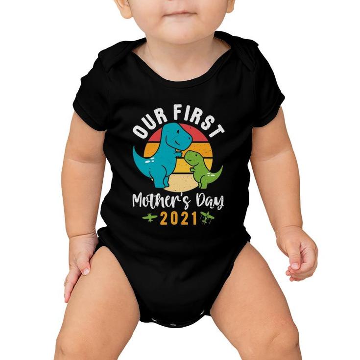 Mamasaurusrex Mommy Baby Dinosaur First Mother's Day 2021 Ver2 Baby Onesie