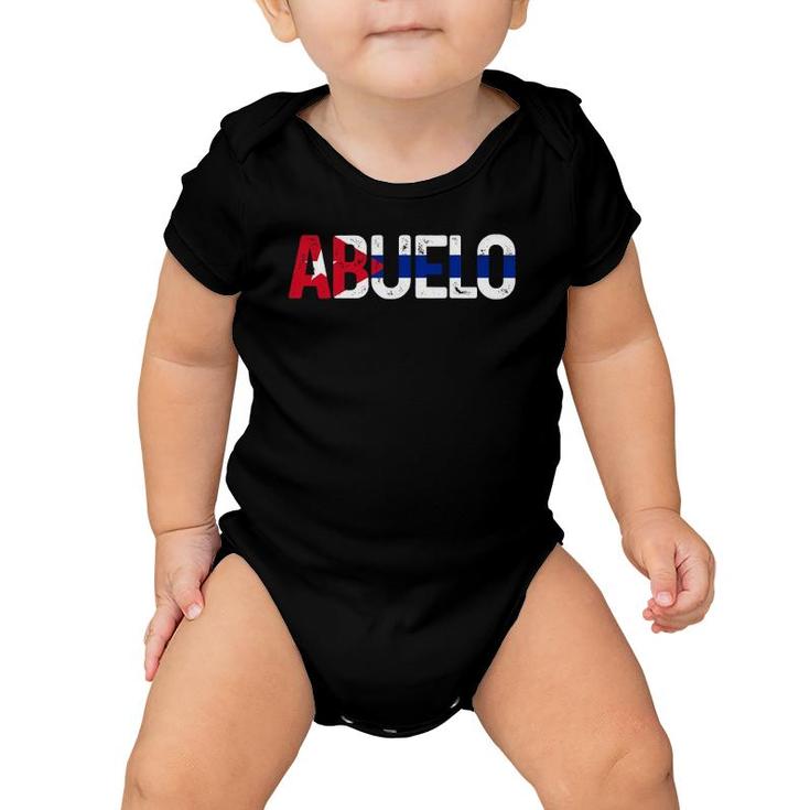 Mens Abuelo Cuban Flag Pride Cuba Father's Day Baby Onesie