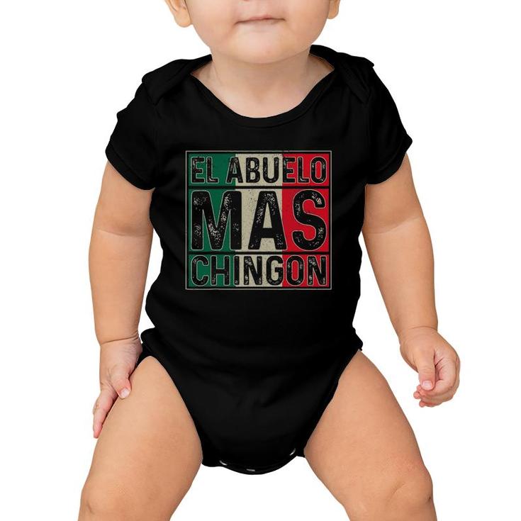 Mens Abuelo Mas Chingon Grandpa Mexican Flag Fathers Day Gift Baby Onesie