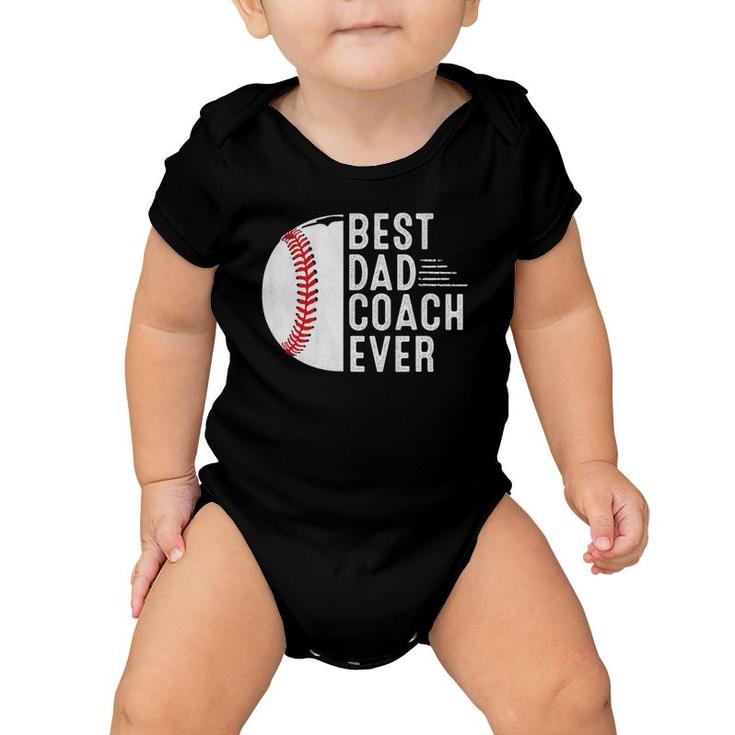 Mens Best Dad Coach Ever Funny Baseball Dad Coach Father's Day Baby Onesie