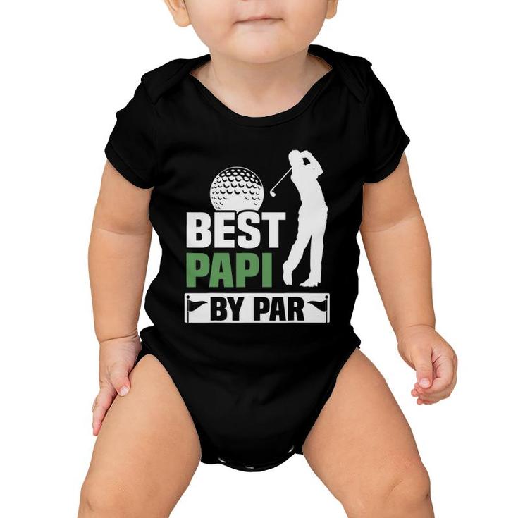 Mens Best Papi By Par Golf Grandpa Mens Fathers Day Gift Baby Onesie