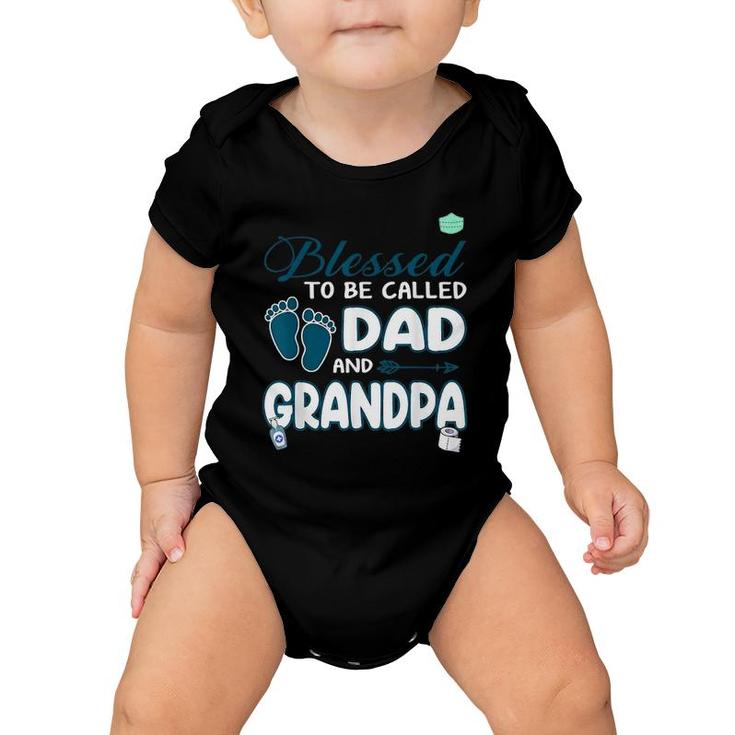 Mens Blessed To Be Called Dad  For Cool Grandpa Plus Size Baby Onesie