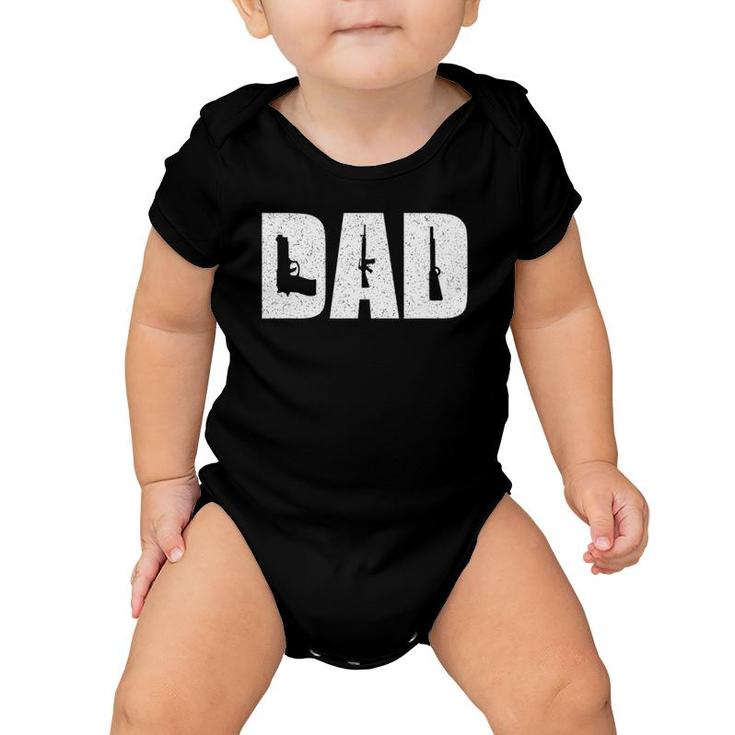 Mens Dad And Guns Collection Vintage Baby Onesie