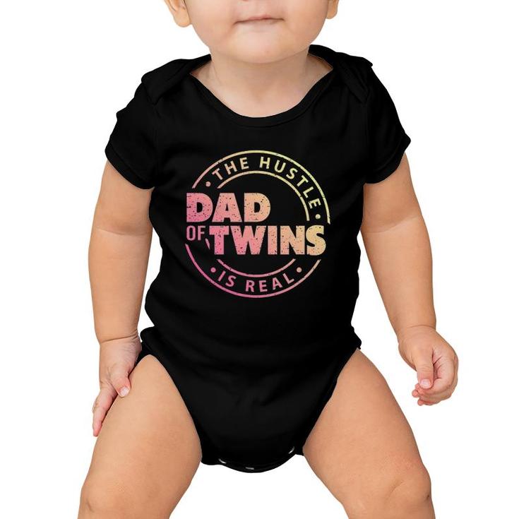 Mens Dad Of Twins  Funny New Dad To Be Tired Love Proud Cute Baby Onesie