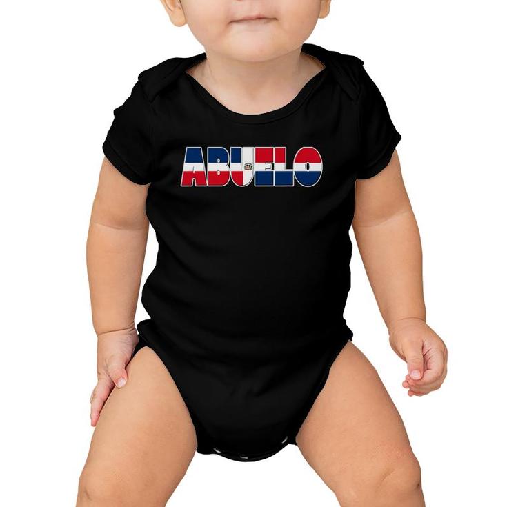 Mens Dominican Flag Abuelo Tee- For Hispanic Grandfather Baby Onesie