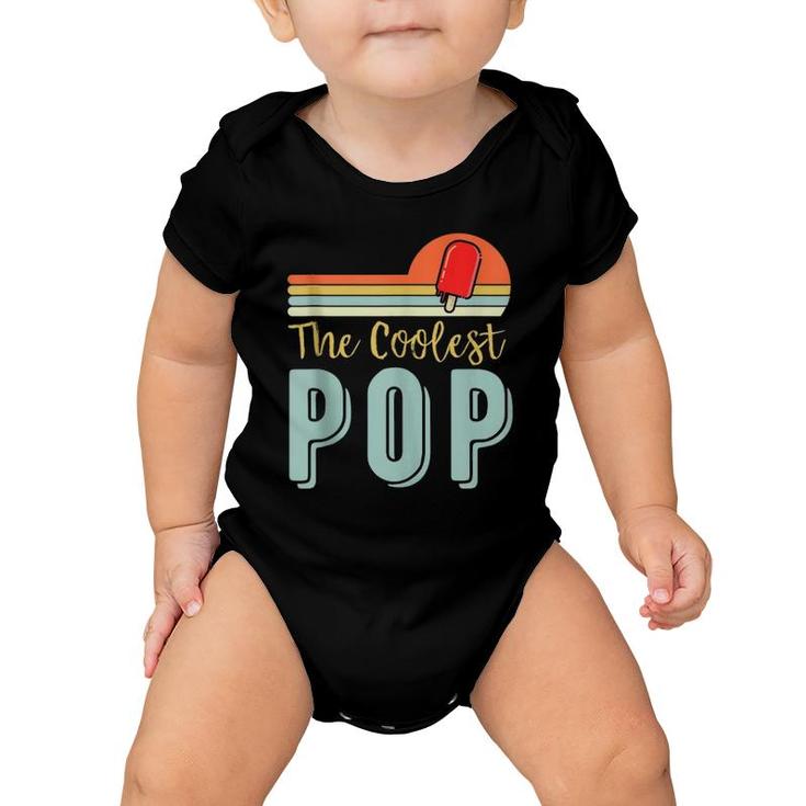 Mens Father's Day Grandfather Gift Retro Vintage The Coolest Pop  Baby Onesie