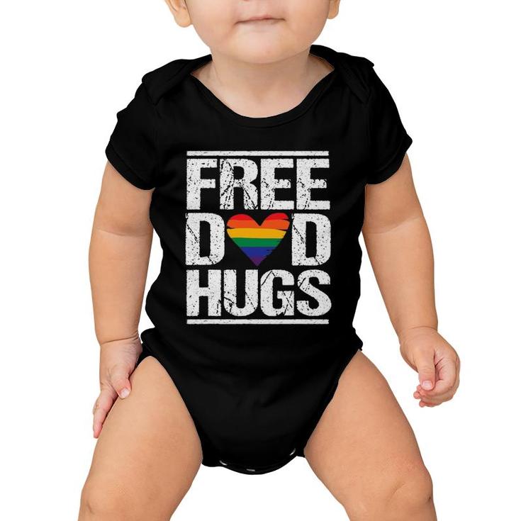 Mens Free Dad Hugs Lgbt Pride Stepfather Daddy Papa Baby Onesie