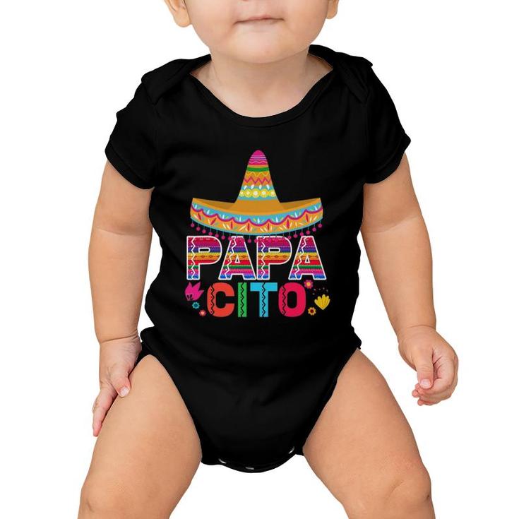 Mens Funny Father's Day Gift For Men Papacito Dad Baby Onesie