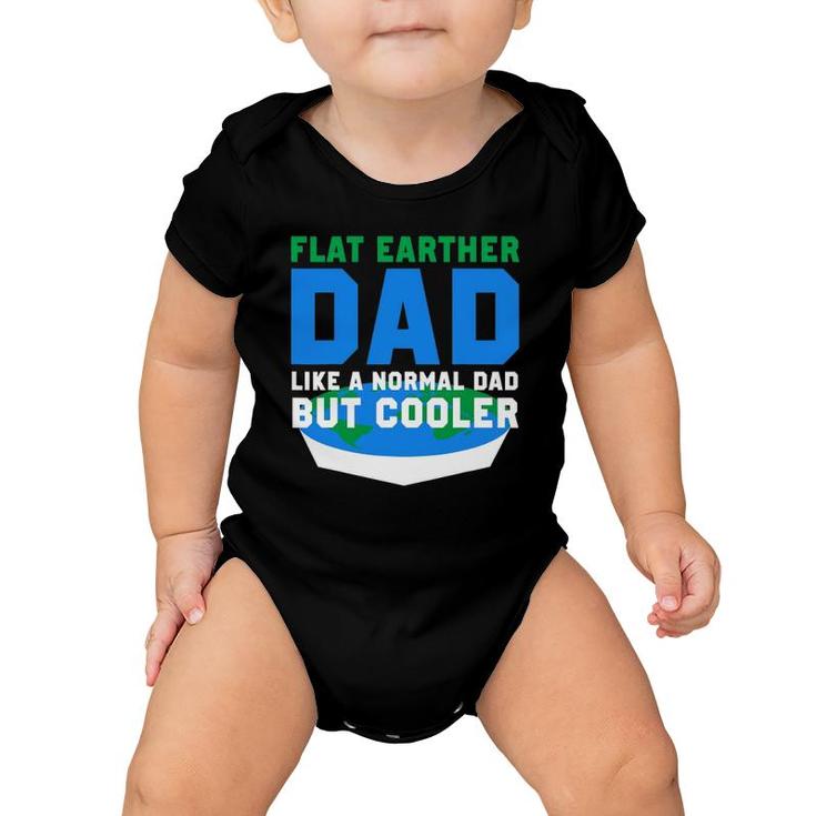 Mens Funny Flat Earther Dad Baby Onesie