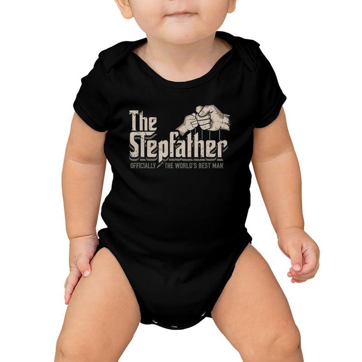 Mens Funny Stepdad Gifts Stepfather Officially World's Best Man Baby Onesie