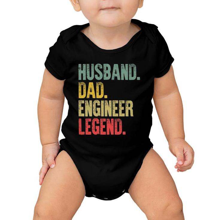 Mens Funny Vintage  Husband Dad Engineer Legend Retro Baby Onesie