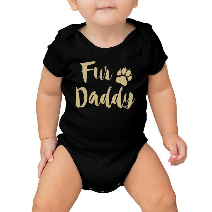 Mens Fur Daddy Paw Print Dog Lover Dad Gift Fathers Day Baby Onesie