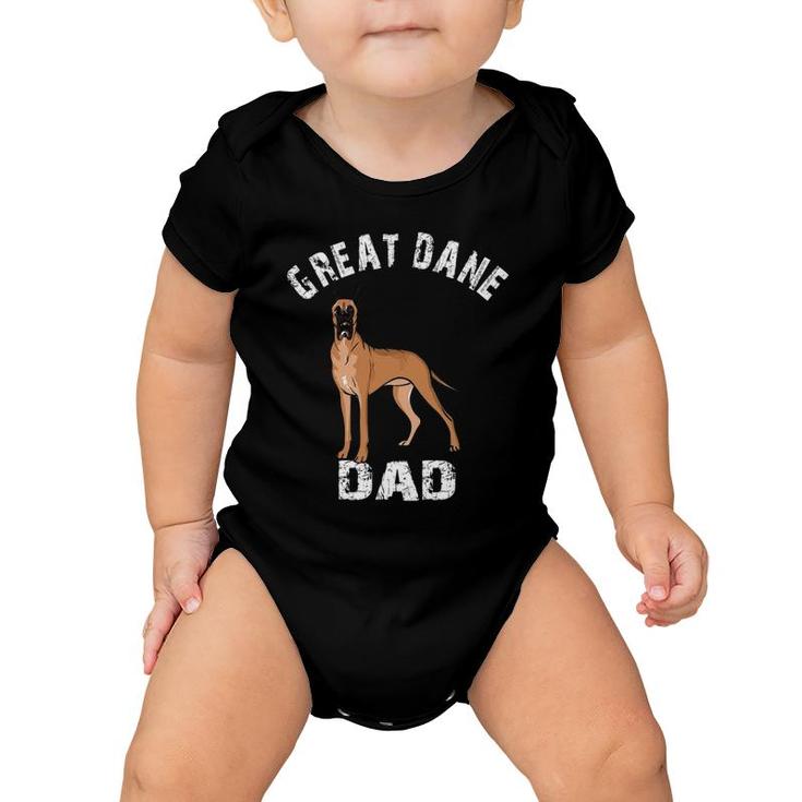 Mens Great Dane Dad Illustration For Men Great Dane Owners Baby Onesie