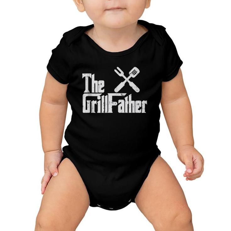 Mens Grill Father Funny Grilling Parody Dad Papa Husband Men Gift  Baby Onesie