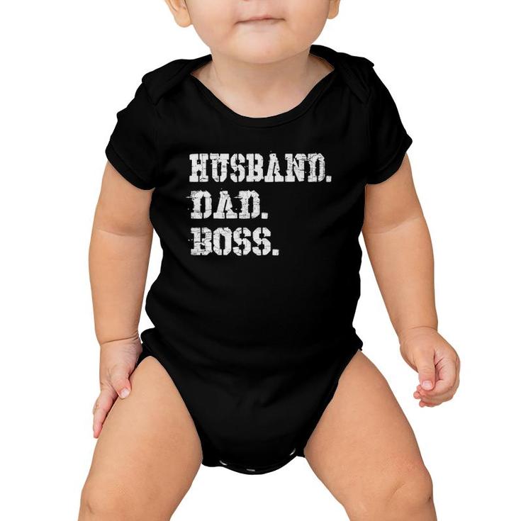 Mens Husband Dad Boss  Funny Father's Day Gift Tee Baby Onesie