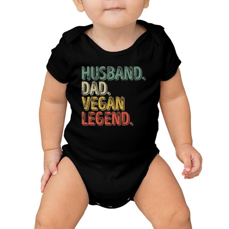 Mens Husband Dad Vegan Legend  Funny Father's Day Baby Onesie