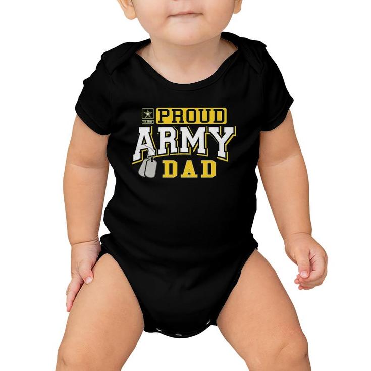 Mens Mens Proud Army Dad Military Pride Baby Onesie