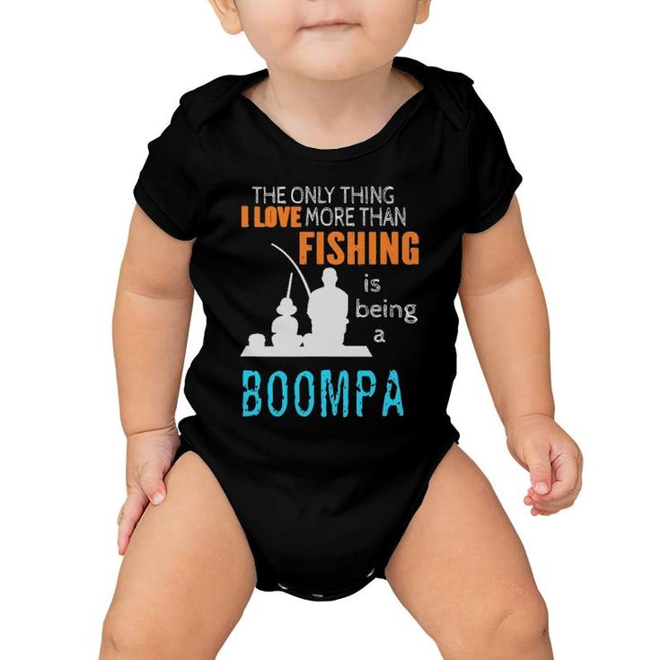 Mens More Than Love Fishing Boompa Special Grandpa Baby Onesie