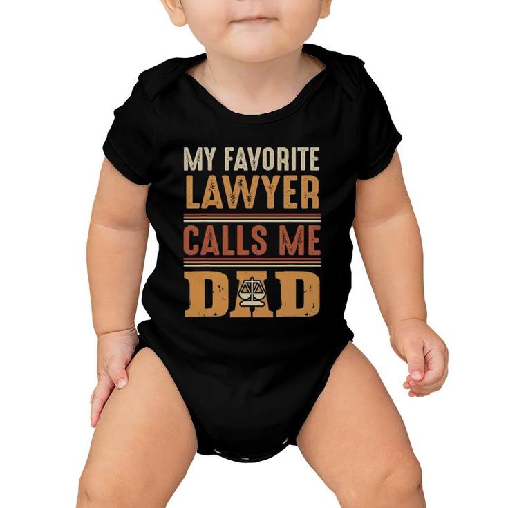 Mens My Favorite Lawyer Calls Me Dadbest Fathers Day Gift Baby Onesie