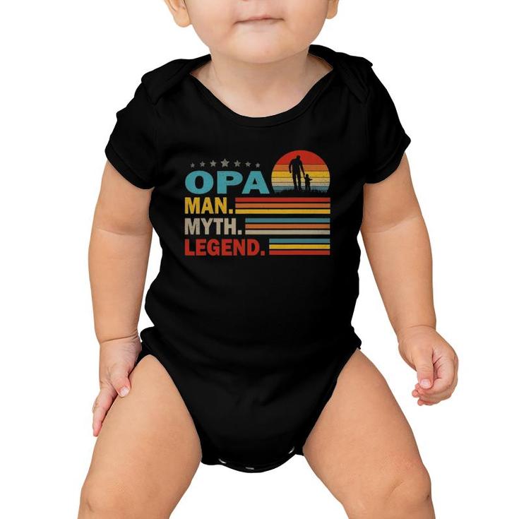 Mens Opa Man Myth Vintage Opa Legend Father's Day Gift Baby Onesie