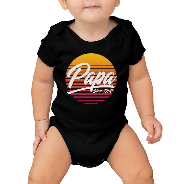 Mens Papa Since 1990, 31St Birthday 31 Years Father's Day Baby Onesie