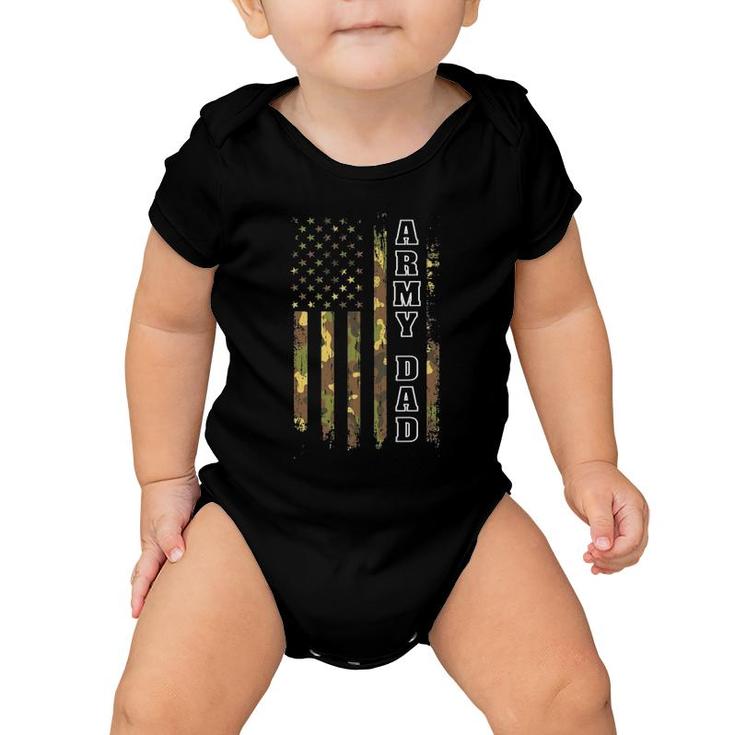 Mens Proud Army Dad United States Usa Flag Father Baby Onesie