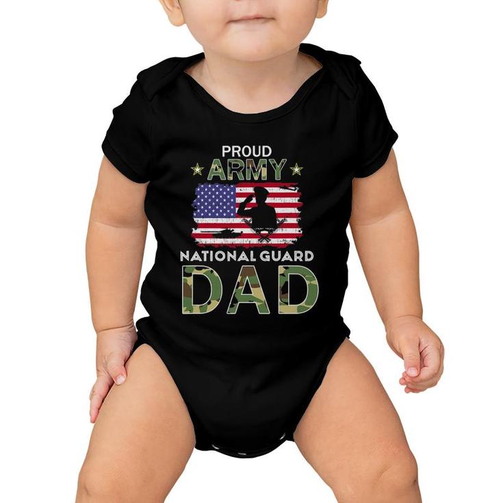 Mens Proud Army National Guard Dad Baby Onesie