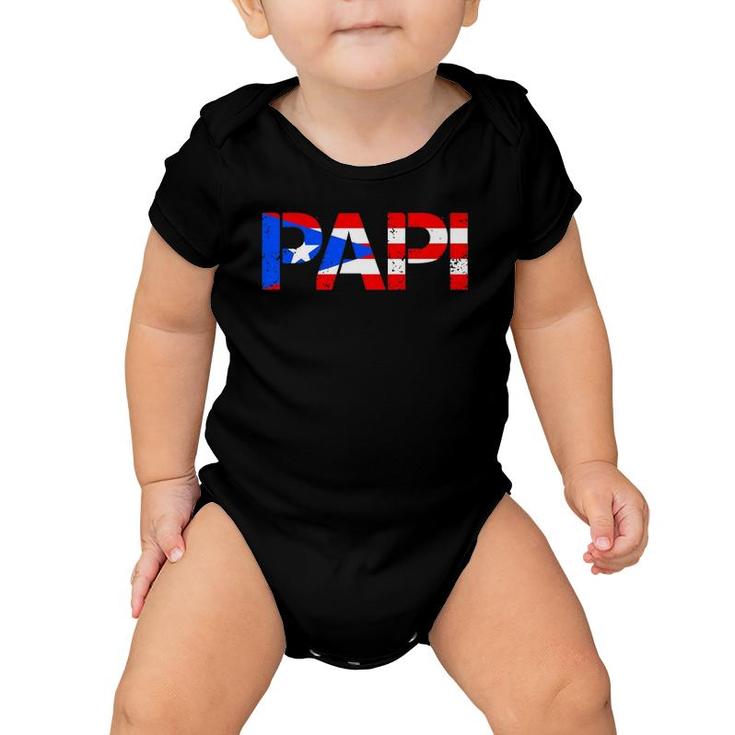 Mens Puerto Rico Flag Father's Day Patriotic Puerto Rican Pride  Baby Onesie