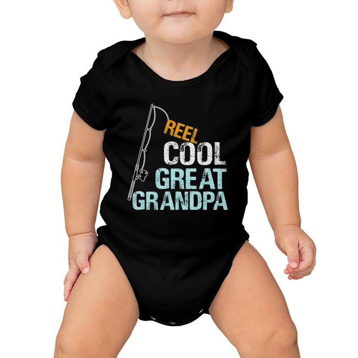 Mens Reel Cool Great Grandpa Gift From Granddaughter Grandson Baby Onesie