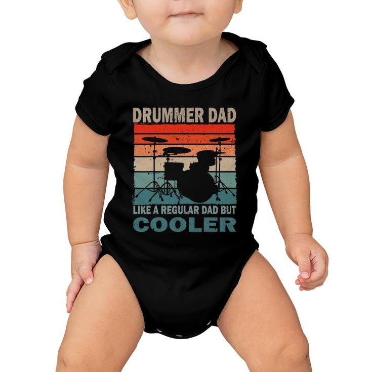 Mens Retro Vintage Drummer Dad Music Lover & Fan Father's Day Baby Onesie