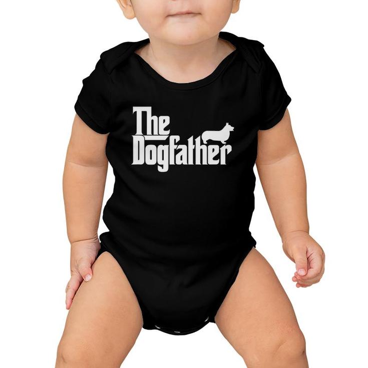 Mens The Dogfather Pembroke Welsh Corgi Dog Father Dad Baby Onesie