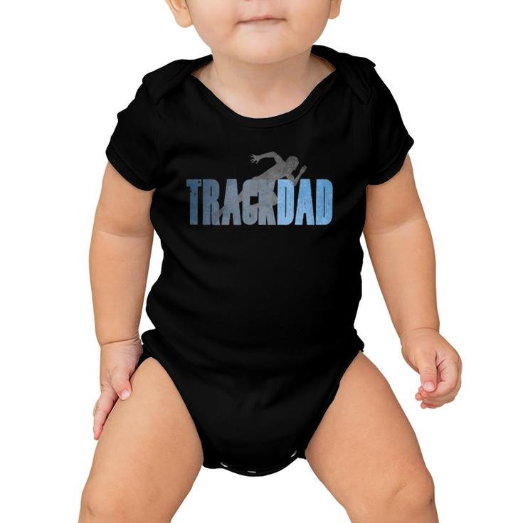 Mens Track Dad Track & Field Cross Country Runner Father's Day Baby Onesie