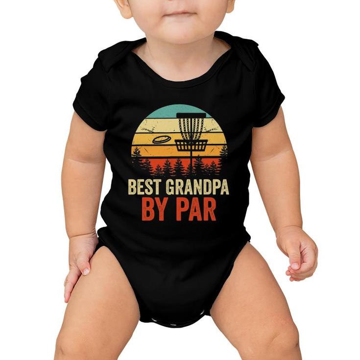 Mens Vintage Best Grandpa By Par Disc Golf Gift Men Fathers Day Baby Onesie
