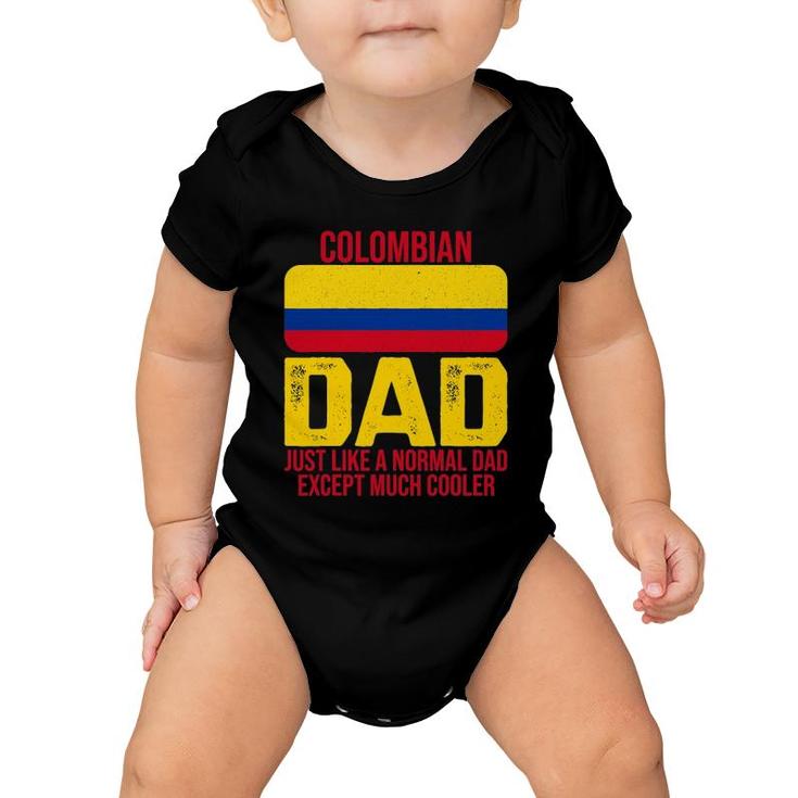 Mens Vintage Colombian Dad Colombia Flag Design For Father's Day Baby Onesie