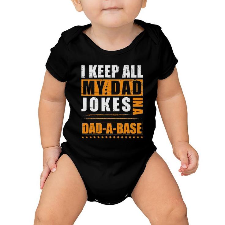Mens Vintage Dad Jokes Happy Father's Day For The Best Dad Ever Baby Onesie