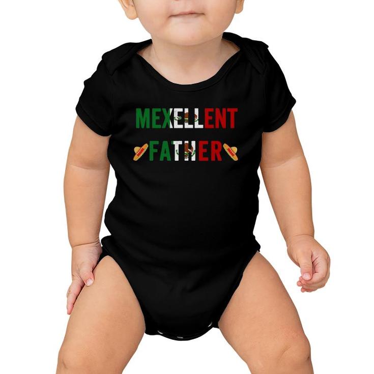 Mexellent Father - Funny Mexican Excellent Dad Father's Day Baby Onesie