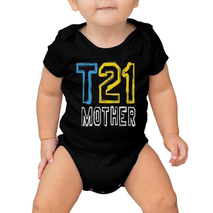Modern T21 Mother Down Syndrome Mom  Baby Onesie