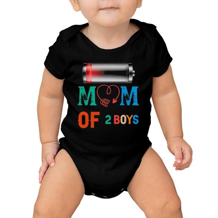Mom Of 2 Boys Gift From Son Mothers Day Birthday Baby Onesie