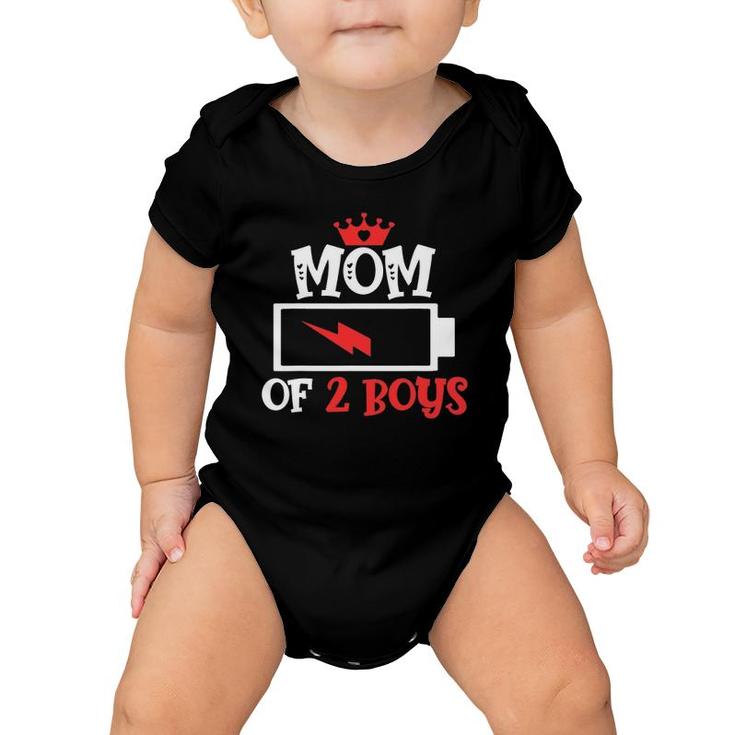 Mom Of 2 Boys Mothers Day Baby Onesie