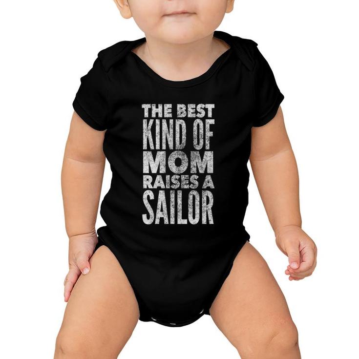 Mom Of Navy Sailor Funny Mother Gift Tee  Baby Onesie